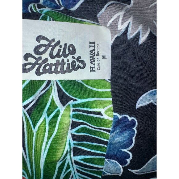 Hilo Hattie Womens Hawaiian Floral Print Dress 100% Cotton Short Puff Sleeves - Picture 2 of 5